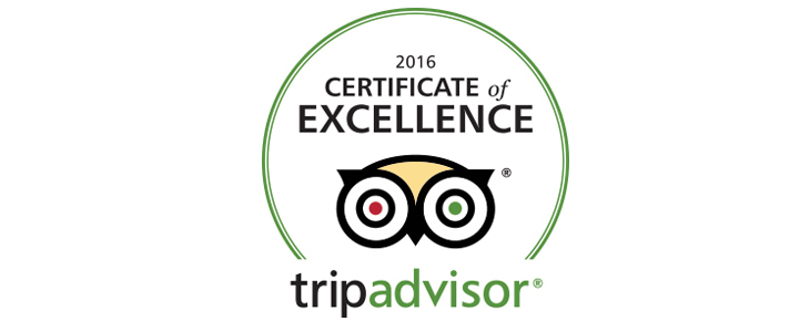 Apricot Hotel won TripAdvisor Certificate of Excellence 2016